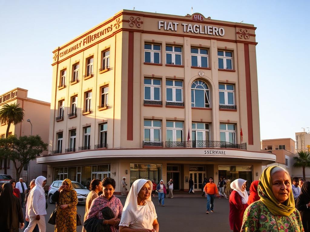 Eritrea landmark with Eritrean people of different ages